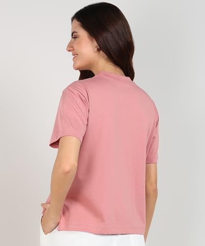 Image of Alan Jones Clothing Alan Jones Women's Relaxed Fit Side Slit Cotton Short Sleeve T-Shirt