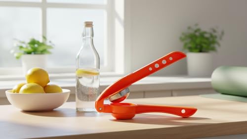 Image of Heavy Duty Manual Lemon Squeezer | Hand Press Citrus Juicer with Deep Bowl Design | Non-Slip Grip | Seed-Free Juice Extractor for Lemon, Lime & Orange | Kitchen Tool