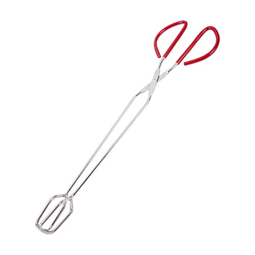 Hemoton Log Tongs Heavy Duty Wrought Iron Log Claw Grabber Outdoor Gas Fire Pit Wood Burning Charcoal Clip for Camping Picnic BBQ Campfire 38.5x10x1cm