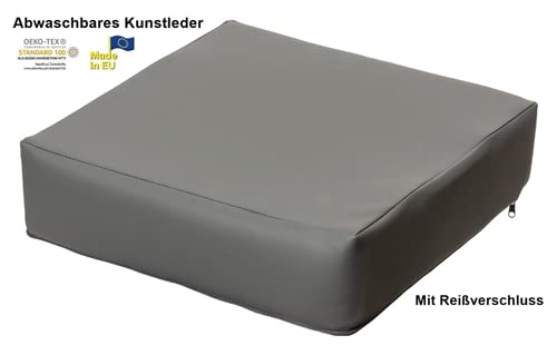 Schwar Textilien ® | Orthopädische Sitzerhöhung | Kunstleder | 40x40x10cm | Schwarz