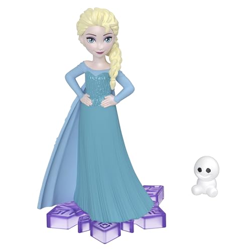 Image of Disney Frozen Toys, Elsa Small Doll with Snowgie Figure, Customizable Snowflake Accessory & Stickers, Inspired by Disney Movie