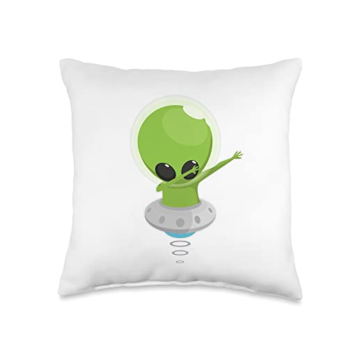 Funny Dabbing Alien - Dab Pose Dance Hip-Hop Aliens Throw Pillow