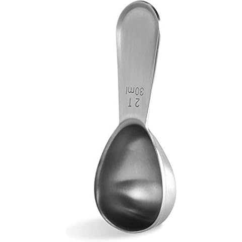 Coffee Scoop: U-Taste 18/8 Stainless Steel Measuring Coffee Scoop 2 tablespoon, Short Handled Measure Scooper for Ground Coffee, Bean in Canister (Silver, 2Tbsp/30ml) Cover