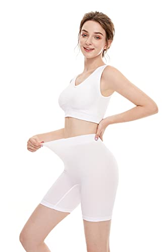 Bathrins Slip Shorts For Women Under Dresses 3 Pack, Tummy Control High Waist Seamless Smoothing Yoga Shorts #TOP3