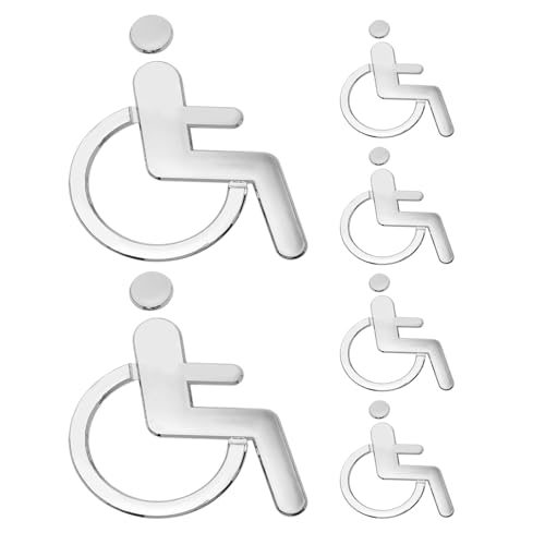 Toilettes handicapées autocollant de porte PMR panneau fauteuil roulant