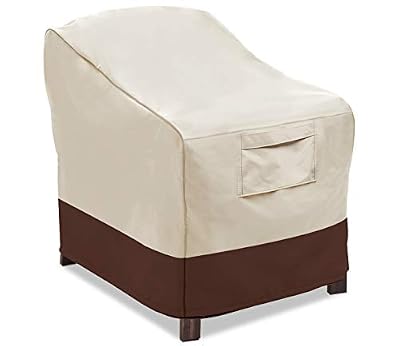 Vailge Patio Chair Covers, Lounge Deep Seat Cover, Heavy Duty and Waterproof Outdoor Lawn Patio Furniture Covers (Large, Beige & Brown)