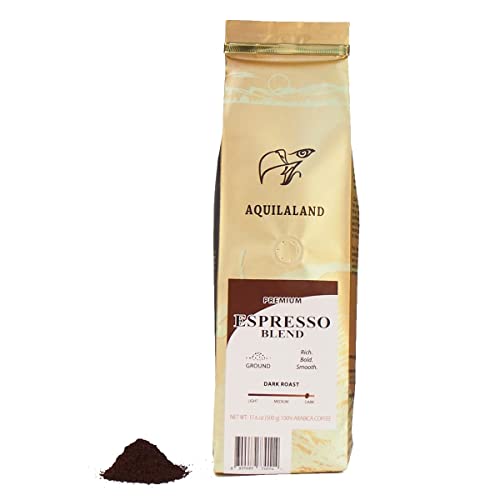 Aquilaland Premium Espresso Café Molido Tostado Oscuro 1.1 lb miniatura 3