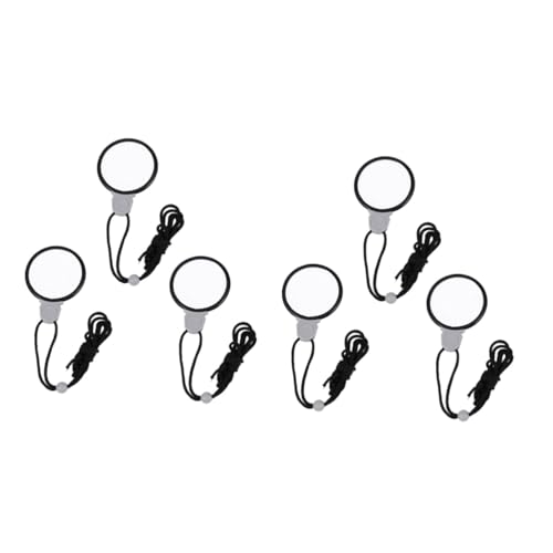 FOMIYES 6 Piezas Lupa Colgante Lupa Plegable iluminada Lupa de Lectura Colgante cordón para niños Lupa de Bolsillo Lupa de Lectura para el hogar Lupa de cordón Colgante Vidrio Black
