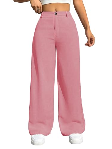 Image of Toochki Trousers for Woman Pants Women's Formal Office Korean | Beige Track Pant | Straight | Cotton Spandex Stretchable Trouser | High-Waisted Bottom Wear