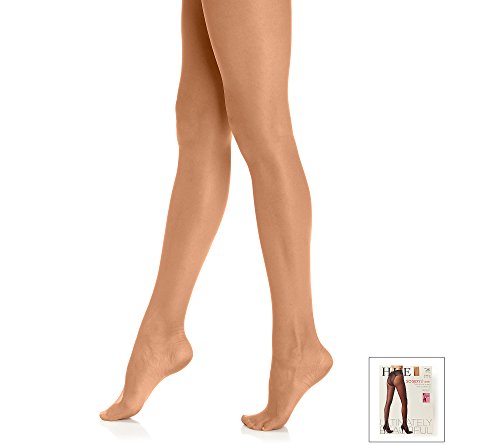 Image of Hue Women's French Lace Control Top Pantyhose 5970 2 Tan