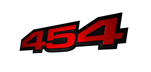 Vms Racing 454 Red On Black Highly Polished Aluminum Emblem #TOP3