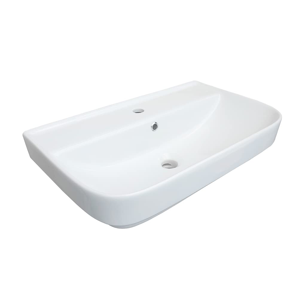 Waschbecken Flora Slim 45 cm Weiß Keramik