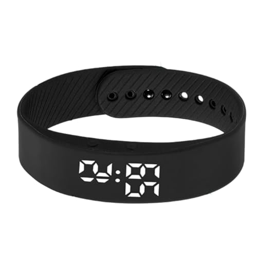 Smart Bracciale Fitness Tracker, braccialetto di attività impermeabile con contapassi, monitor per la frequenza cardiaca, watch per correre, palestra, passeggiate, uomini e donne, bianco e nero