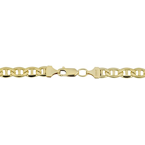Kooljewelry 14k Yellow Gold Filled Mens Mariner Link Chain Bracelet (5.8 mm, 8.5 inch)2