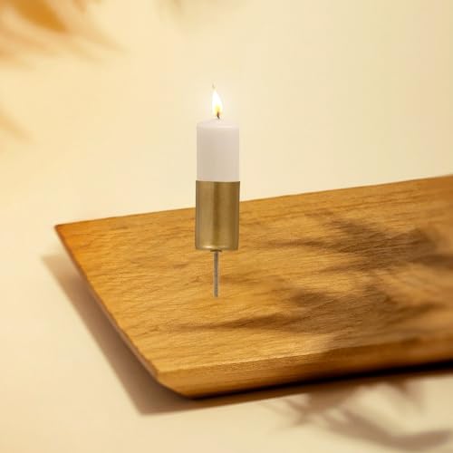 Cabilock 24ZN25YNKZT18V 6Pcs Christmas Candle Holder Stake, Taper Candlestick Holder With Spikes Metal Pillar Candles Stand Base thumb #7