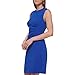 DKNY Women's Desk to Dinner Jewel Neck Dress,Cobalt, 12