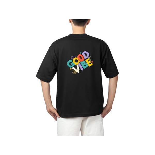 Sparrow Outfit Men’s Oversized T-Shirt | Terry Cotton 240 GSM Fabric Casual Round Neck Half Sleeve Tshirt for Men | Graphic Printed Relaxed Fit Tee for Sports Gym Outdoor Activities