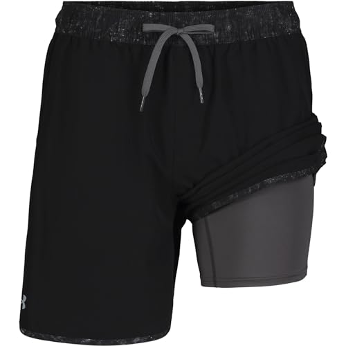 Image of Under Armour Men's Compression Lined Volley Swim Trunks, UPF 50+ Sun Protection, Drawstring Closure & Elastic Waistband