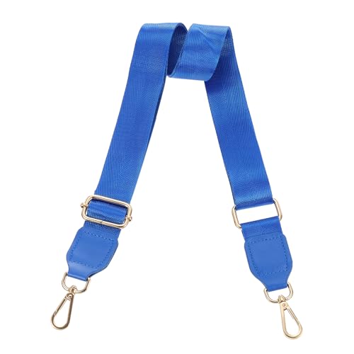 Image of uxcell Wide Shoulder Strap, 3.8cm Adjustable Purse Strap Replacement Crossbody Strap for Shoulder Bag Handbag, Blue, Gold Square Mouth Buckle