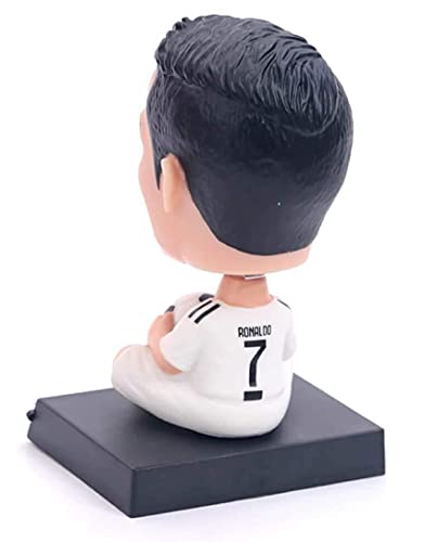 Image of AUGEN Super Hero Ronaldo Action Figure Limited Edition Bobblehead with Mobile Holder for Car Dashboard, Office Desk & Study Table (Pack of 1)