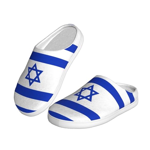 Cozy Israeli flag print Slippers Indoor and Outdoor Fuzzy House Shoes Anti-Skid Sole Gifts for Women Indoor Scuff2