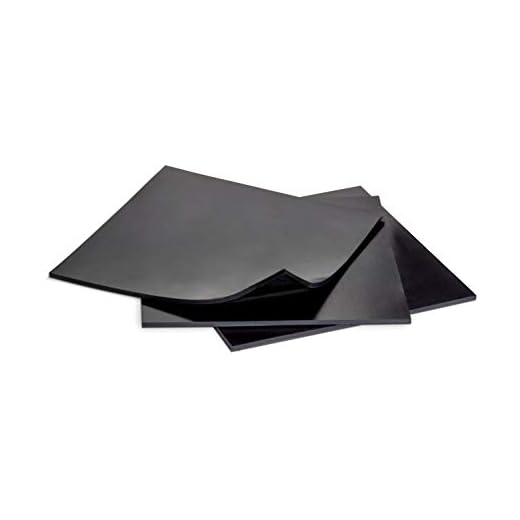 Silicone Rubber Sheet 6x6-inch by 1/8 Black [3-pack] Duro Shore A65/ High Temperature Heavy Duty for Gaskets DIY Material Supports Leveling Sealing Bumpers Protection Abrasion Covers