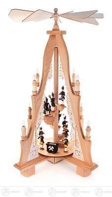Rudolphs Schatzkiste Pyramide mit Bergleuten, elektr. Beleuchtung und...