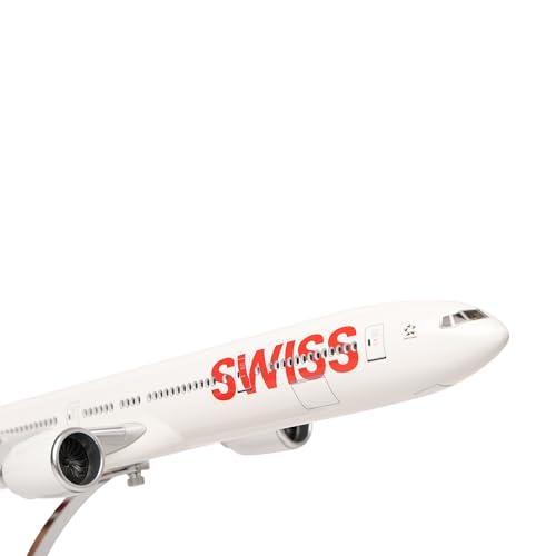 Image of Toys Uncle Diecast Aeroplane Scale Model, (46 cm B777 Swiss), Multicolor