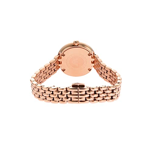Image of Emporio Armani Stainless Steel Analog Purple Dial Women Watch-Ar11491, Rose Gold Band
