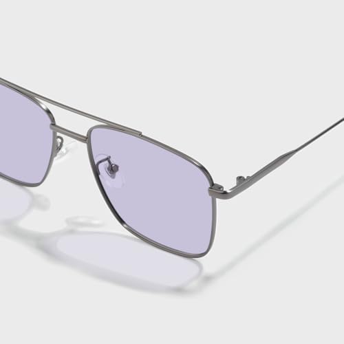 Image of SAM AND MARSHALL VEIN Sunglass I 400% UV Protection I Metal Sunglass I Square Sunglass I Double Bar I Unisex