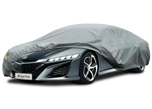 Image of Kayme Heavy Duty Car Cover Custom Fit Acura NSX (1990-2022) Waterproof All Weather for Automobiles, Full Exterior Covers Sun Rain UV Protection.（Deliver About 3-10 Days）