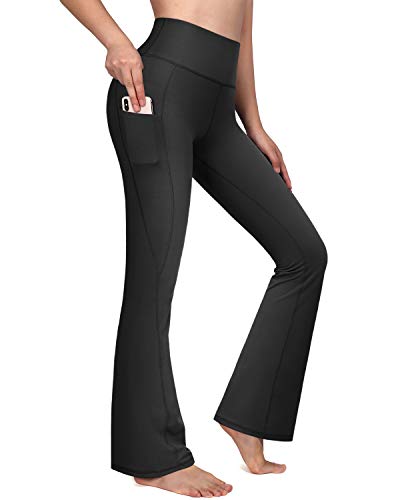 Produktfoto von G4Free Yoga-Hosen für Damen Bootcut Yogahose mit Taschen Flare Hose Hohe Taille Sporthose Lang Hosen Fitness Training…