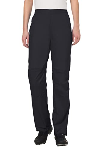 VAUDE Regenhose Damen Drop Pants II, wasserdichte Outdoorhose für Fahrrad, leichte Überhose, atmungsaktive Fahrradhose, schnell überziehbar