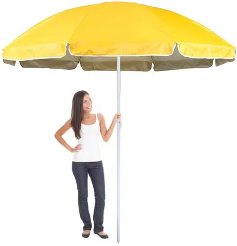Image of Big Size 7 Feet Outdoor Garden Umbrella Windproof Waterproof UV Resistant Sun Shade for Patio Use