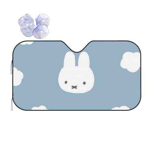 車用サンシェード ミッフィー フロントサンシェード 日除け 軽自動車 吸盤 UVカット 車窓日よけ 紫外線カット 日焼け防止 簡単取り付け 車用品 130×70cm