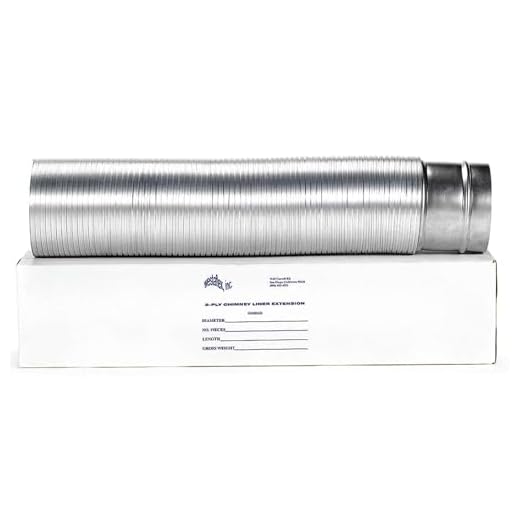 Westaflex - 9513-EXT - Chimney Liner Extension, 6 Gas Vent Pipe Dia, 10 ft. Gas Vent Pipe Length, 36 Bend Angle