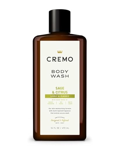 Cremo Body Wash for Men, Rich-Lathering Sage and Citrus, 16 Fl Oz