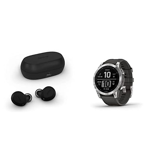 Jabra Elite 7 Active In Ear Bluetooth Earbuds - Schwarz + Garmin Fenix 7 – robuste GPS-Multisport-Smartwatch mit 1,3“ Display. Bis zu 18 Tage Akkulaufzeit, wasserdicht