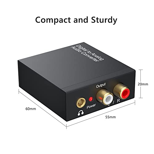  DAC 192KHz Digital to Analog Audio Converter, Aluminum