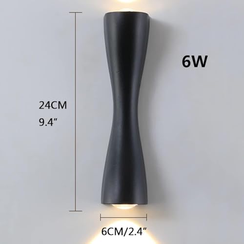 Image of JACKAL 6 Watt Warm White Up Down LED Outdoor Wall Lights Waterproof - IP65 Grade Waterproof Metal Body | Fancy Exterior Wall Mounted Light, Wall Lamp - 6 Months Warranty
