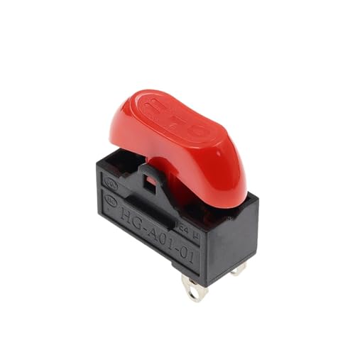 4PCS 10A 250VAC Hair Dryer Rocker Switch, 3-Position Red