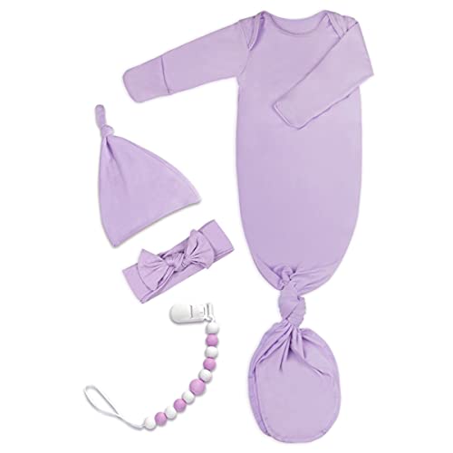 Image of Knotted Gown with Hat and headband &Clip