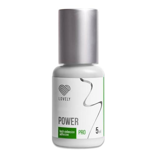 LOVELY POWER pegamento para pestañas - 5ML, Negro - pegamento medio-rápido, tiempo de secado: de 2 segundos a 6 semanas de adhesión, muy duradero, para extensiones de pestañas profesionales