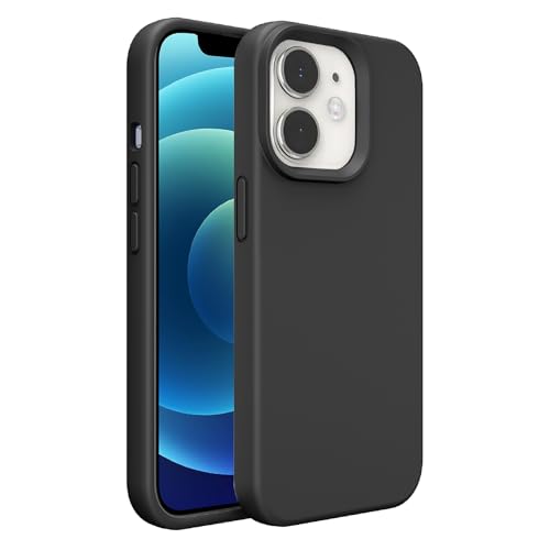Image of iPhone 12 /12 pro Case Silicone,Soft Microfiber Lining(Black)