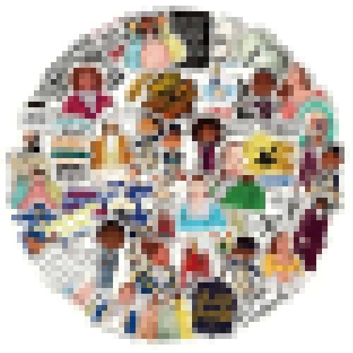 52Pcs Musical Vinyl Stickers