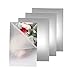 Adhesive Mirror Sheet 6 x 9 Inches Flexible Mirrors Sheets (4 pack) | Non-Glass Self Adhesive Stick on Mirror Tiles | Cut Mirror Paper to Size, Peel and Stick, Great for Crafts and Mirror Wall