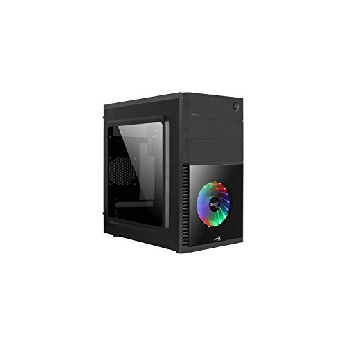 Boîtier Mini Tour Micro ATX Cosmo-C RGB avec Panneau Vitré, Noir