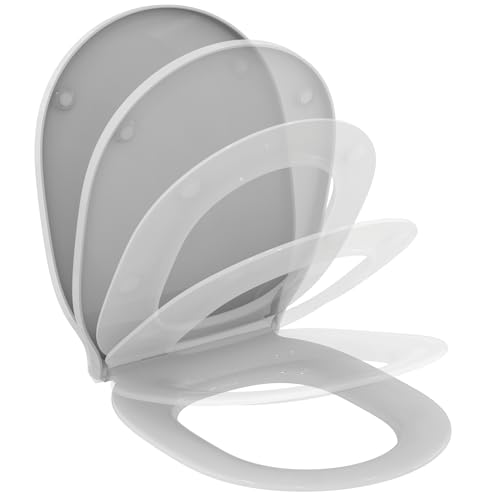 Ideal Standard Connect Air Abattant WC, forme arrondie, Siège enveloppant avec frein de chute et...