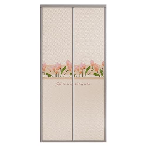 Pantalla magnética para puerta de apartamento, fácil de instalar, malla con imanes fuertes, 90 x 195 cm, repelente de insectos y antiinsectos, acceso libre, material duradero