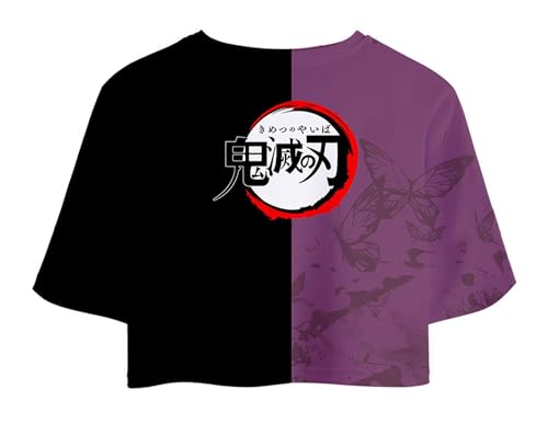 Anime Crop Top T Shirt and Shorts Set Women's 2 Piece Short Sleeve Outfits Girls Active Tracksuit3